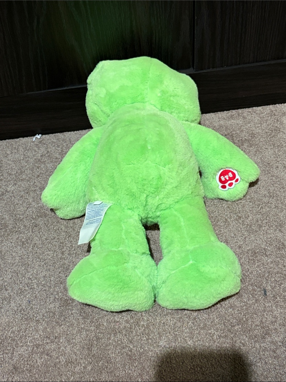 Green Plush Frog Stuffed Animal - Soft Plush Toy - Picture 4 of 5